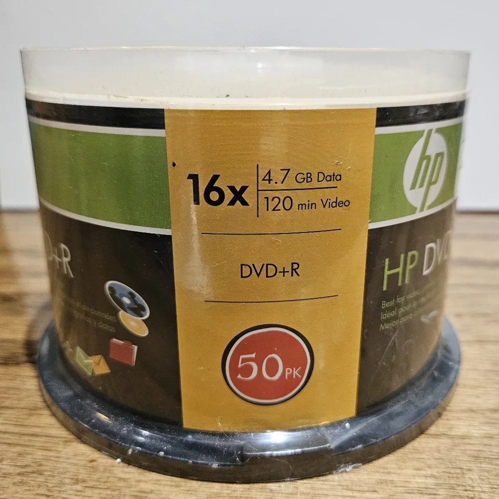HP- DVD Recordable Media - DVD R - 16x - 4.70 GB - 50 Pack Spindle